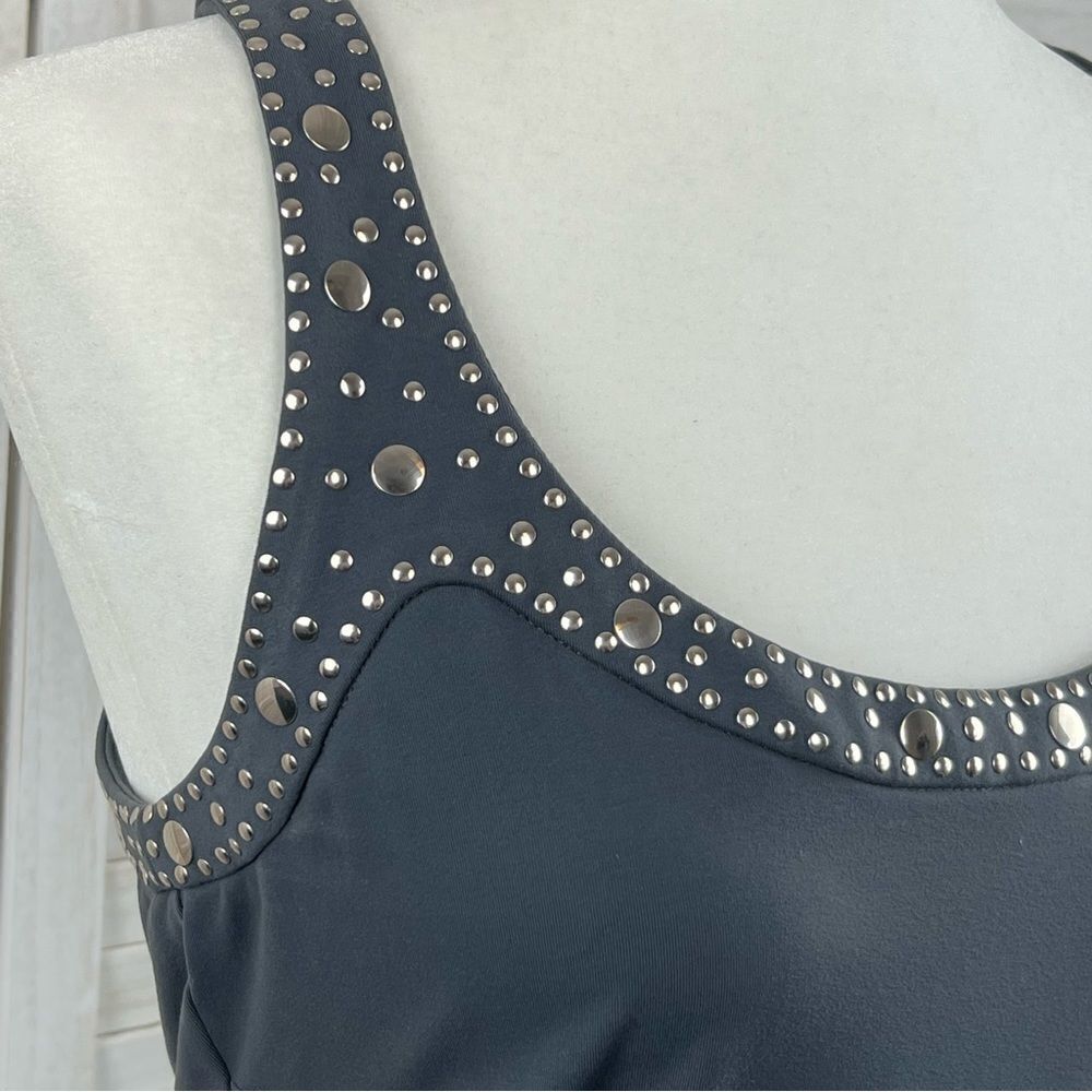 Cynthia Rowley Scoop Neck Embellished Scuba Dress Medium - Picture 3 of 14
